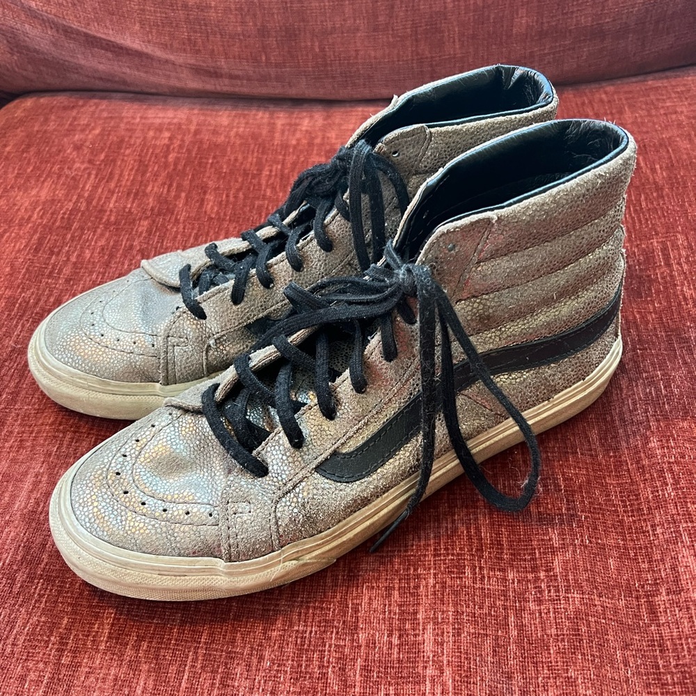 Metallic High Top Vans Wmns 8 / Men’s 6.5